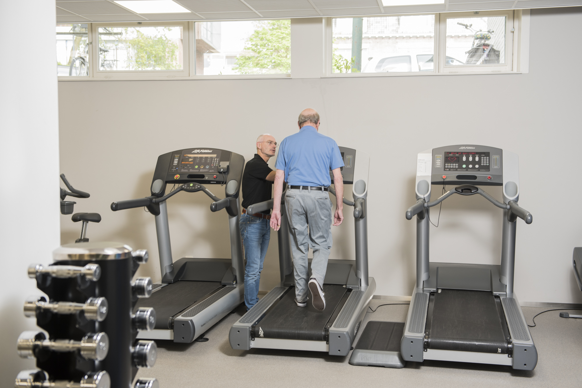 Oefenzaal loopband Kleine Steeg Geriatrie behandelteam